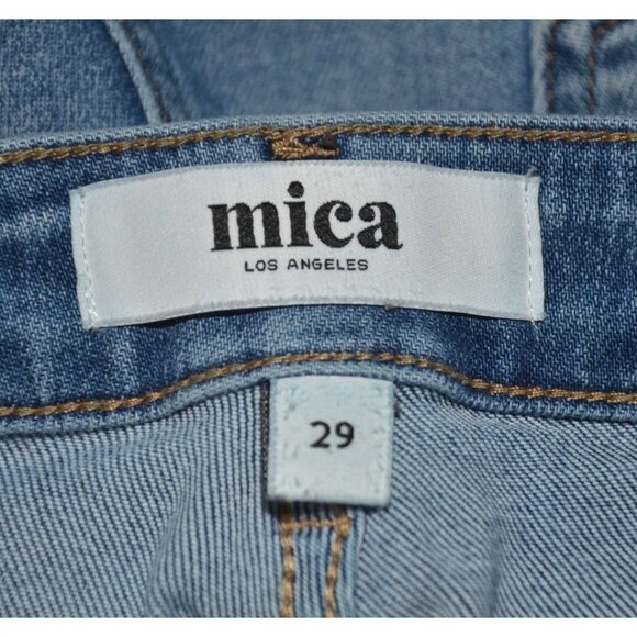 Mica Ladies Light Wash Wide Leg Jeans Size 29 High Rise Stretch Casual Pockets - Picture 9 of 11